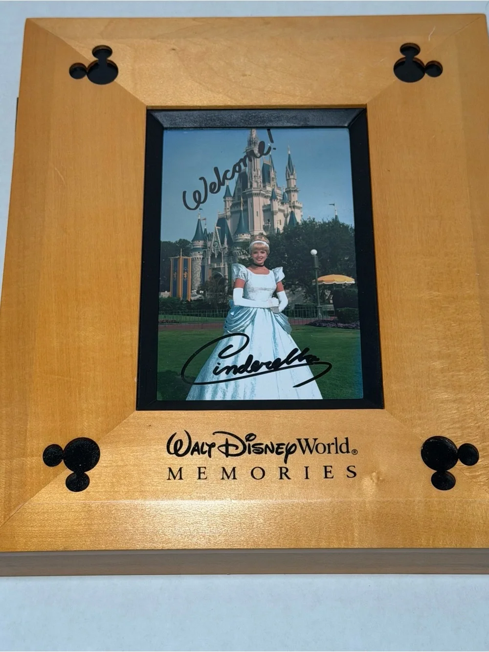 Walt Disney World Memories Wood Album Holds 100 Photos 4x6 Vintage WDW